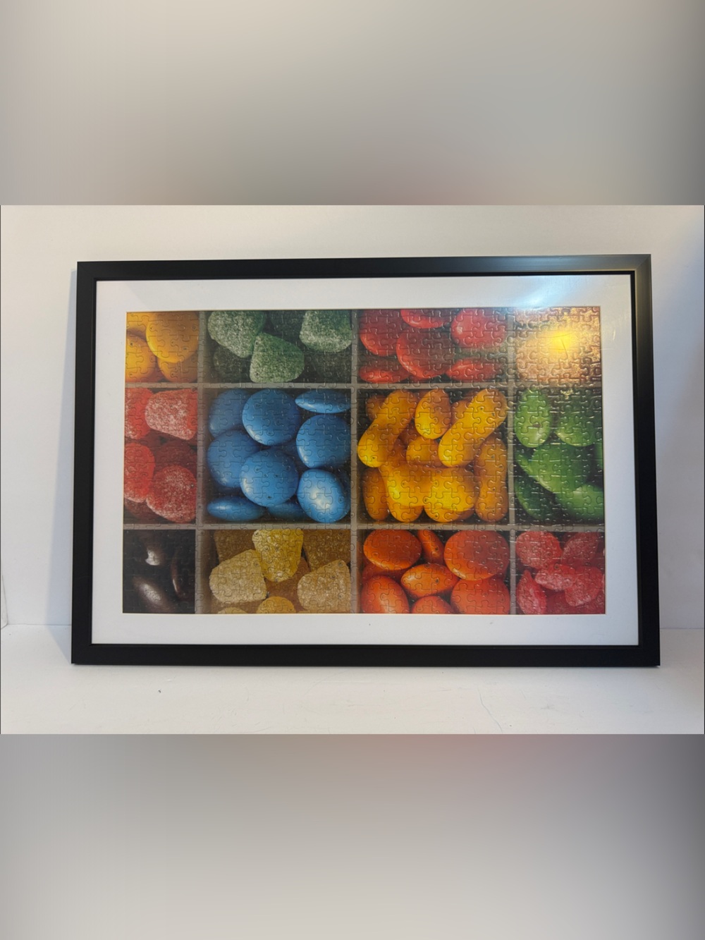 Framed Puzzle Candy Color Gallery Wall Art Print - Multicolor